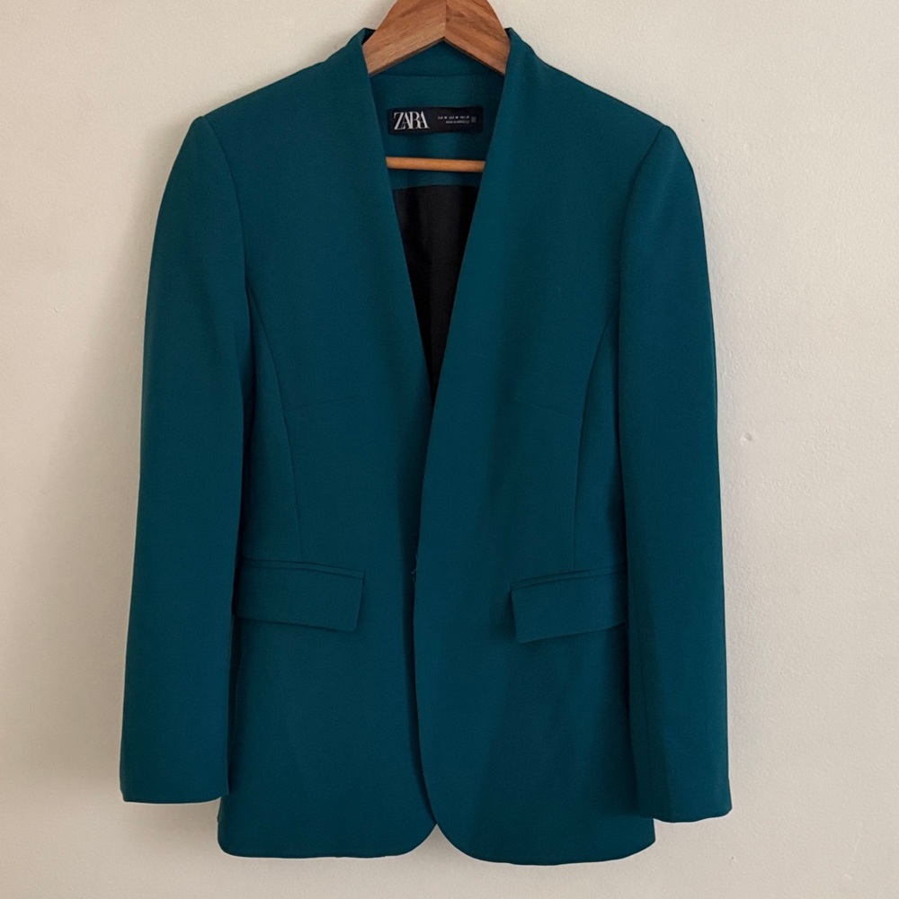 Zara Women's Deep Teal Suit Jacket